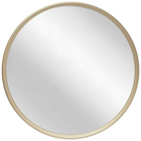 Infinity Instruments Deep Metal Mirror - 24“ Gold Round Wall Mirror 20216GD